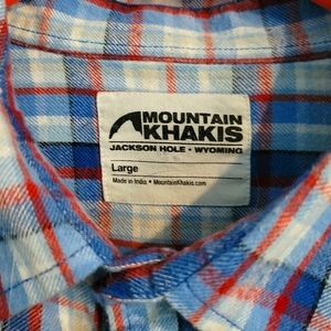 Mountain Khakis flannel shirt Plaid Men's L